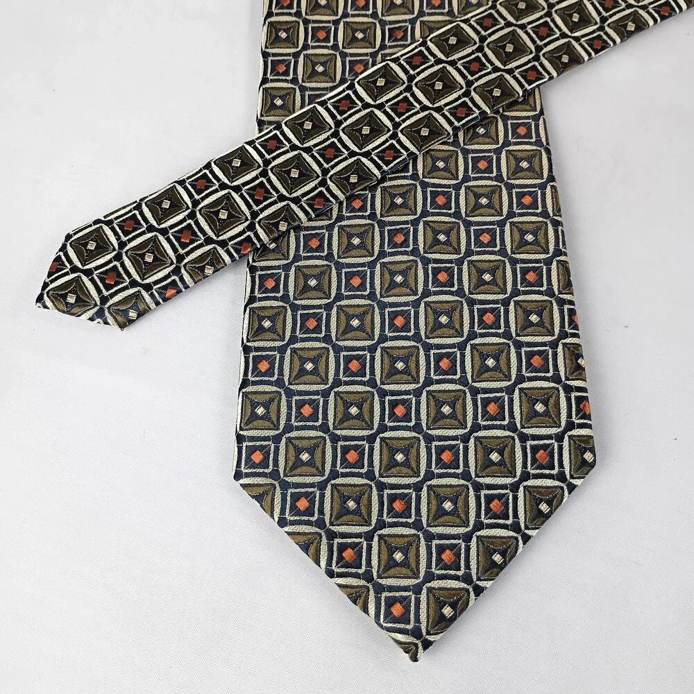 Lot‎ Of 2 BRUNO PIATTELLI Men's Tie Jacquard 100% Silk Hand Made 59.5